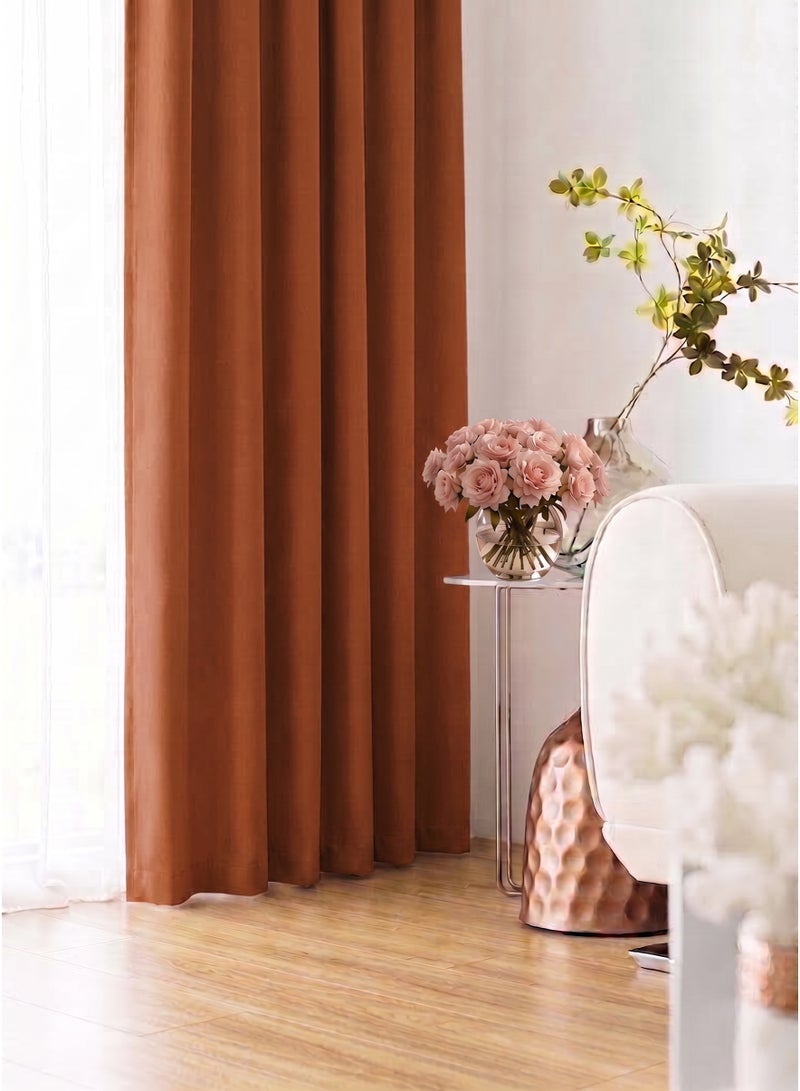 Amali Regal Dimout curtains with 16 Grommets in 2 panels Size (W132 x L 274cm) for living room Decor or bedroom window noise reduction and light blocking - Image 2