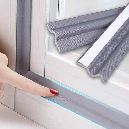 ESUFEIR 118 Inch Window Weather Stripping Door Seal Strip for Bottom and Side of Door,Self Adhesive PU Foam Weather Strip for Window and Door Insulation Soundproofing,Door Sweep for Interior Doors - Image 1