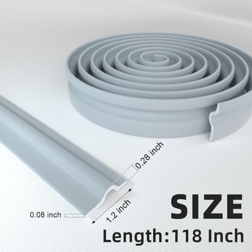 ESUFEIR 118 Inch Window Weather Stripping Door Seal Strip for Bottom and Side of Door,Self Adhesive PU Foam Weather Strip for Window and Door Insulation Soundproofing,Door Sweep for Interior Doors - Image 4