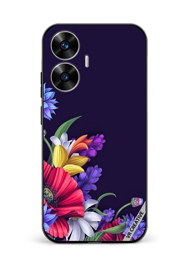 VR CREATIVE Protective Case Cover For Realme C55 Flower Design Multicolour - Image 1