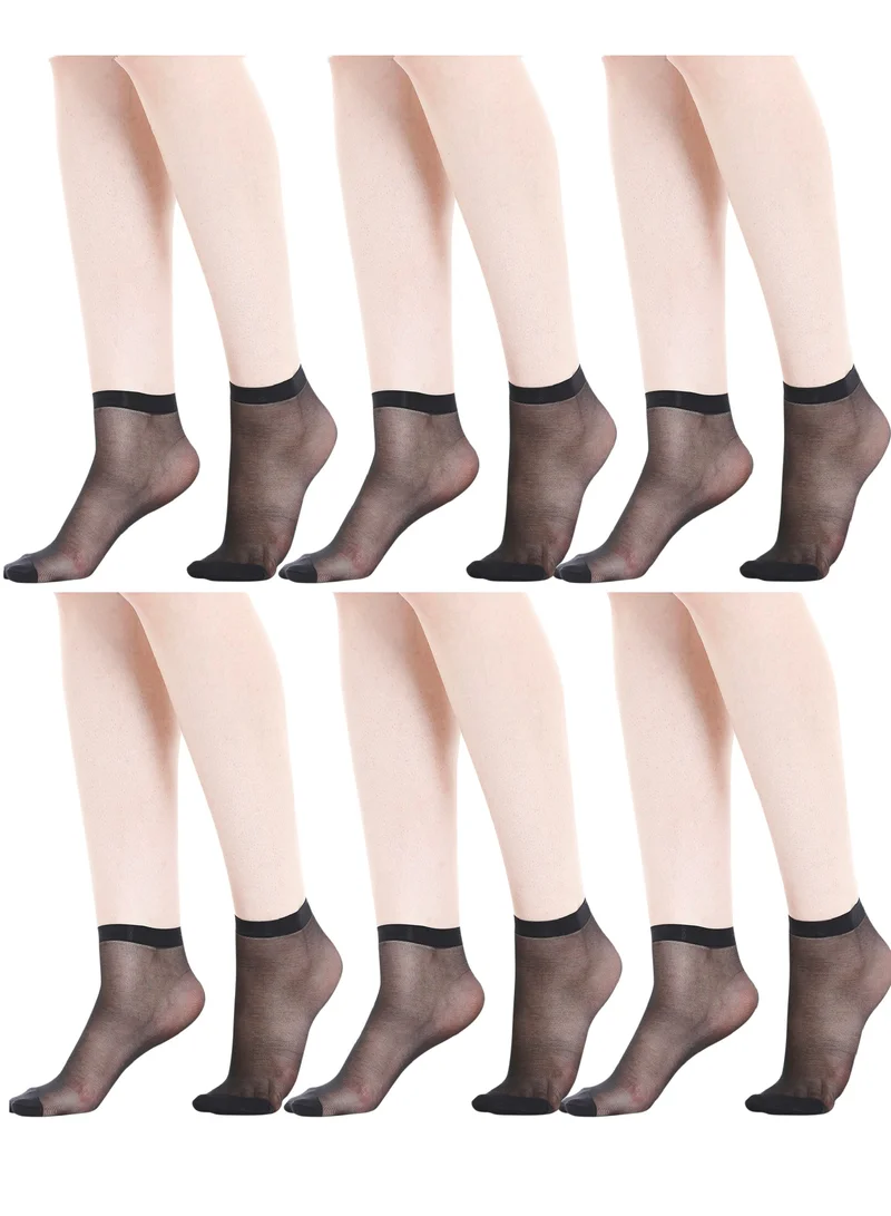 بي واي سي جوارب كاحل نسائية - أسود - عبوة من 6 قطع