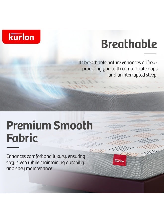 كورلون مرتبة كورل-أون المزدوجة | راحة مزدوجة | دعم ناعم وثابت | مرتبة مزدوجة قابلة للعكس | إسفنج عالي المرونة | مرتبة سرير مفرد | 200 سم طول × 120 سم عرض × 20 سم ارتفاع | ضمان 10 سنوات - Image 4