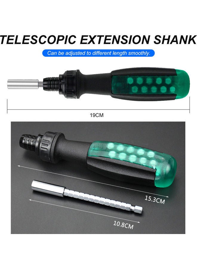 NIBEMINENT 11-In-1 Portable Multibit Screwdriver Green/Black/Silver - Image 4