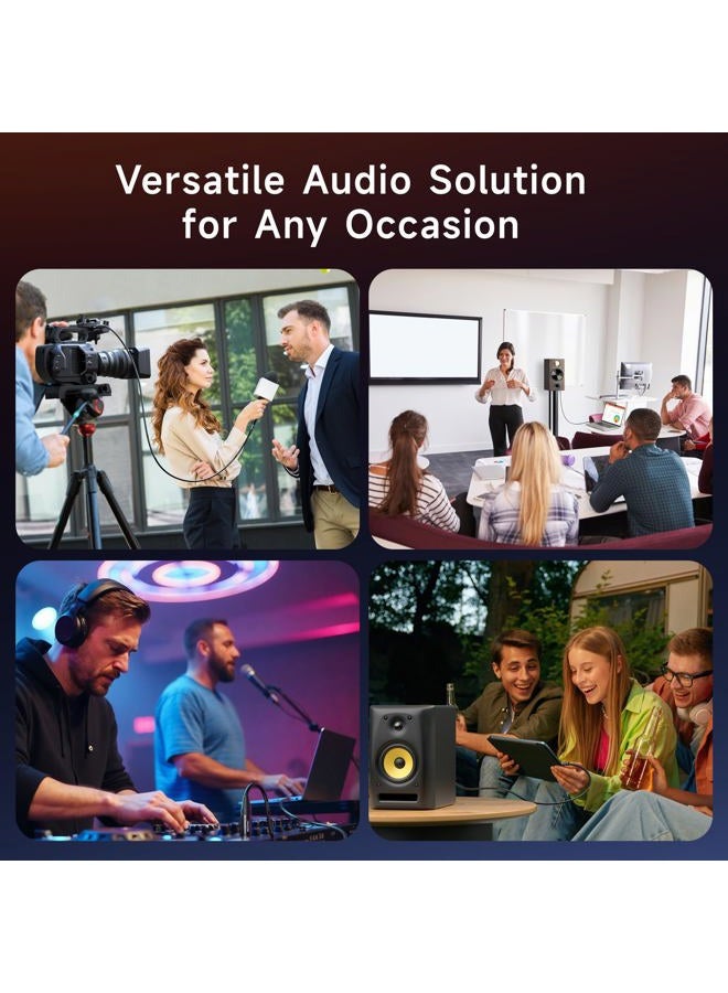 Cable Matters 3.5mm to XLR Cable - 10ft, XLR to 1/8 Inch Cable, Male to Male, Compatible with iPod, MP3 Player, Laptop, Voice Recorder, and More - Black - Image 5