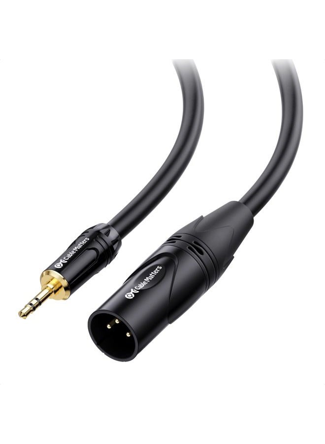 Cable Matters 3.5mm to XLR Cable - 10ft, XLR to 1/8 Inch Cable, Male to Male, Compatible with iPod, MP3 Player, Laptop, Voice Recorder, and More - Black - Image 1
