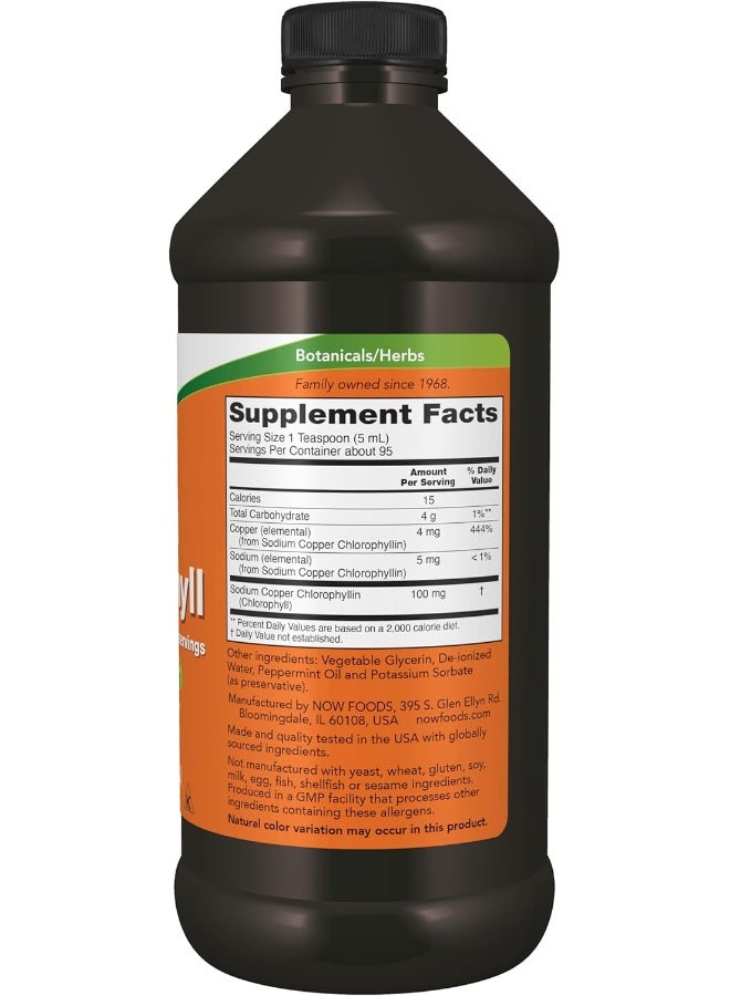 Now Foods Chlorophyll liquid Mint Flavour 473ml - Image 2