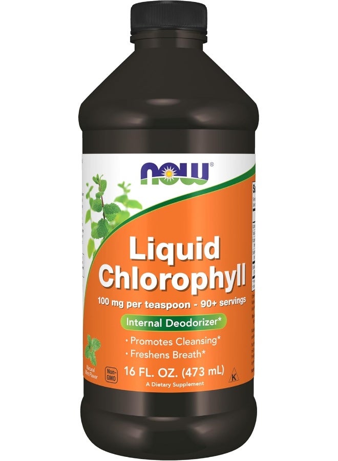 Now Foods Chlorophyll liquid Mint Flavour 473ml - Image 1