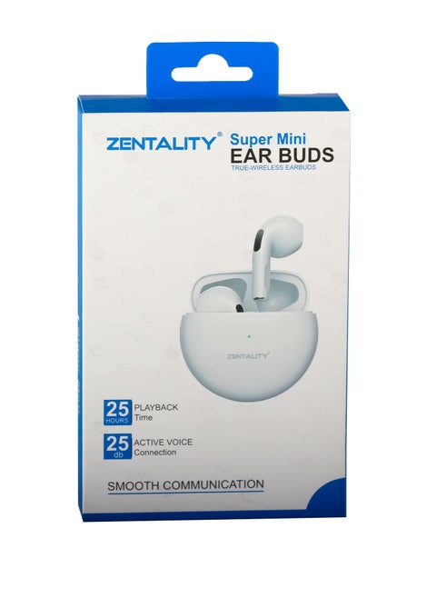 True Wireless Earbuds Super Mini Zentality E-25 - White