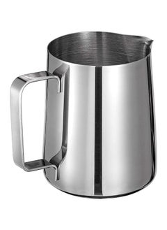SKY-TOUCH Stainless Steel 580ml Milk Frothing Pitcher Measurements on Both Sides Inside, Plus eBook & Microfiber Cloth Perfect for Espresso Machines Latte Art Silver  - Image 2