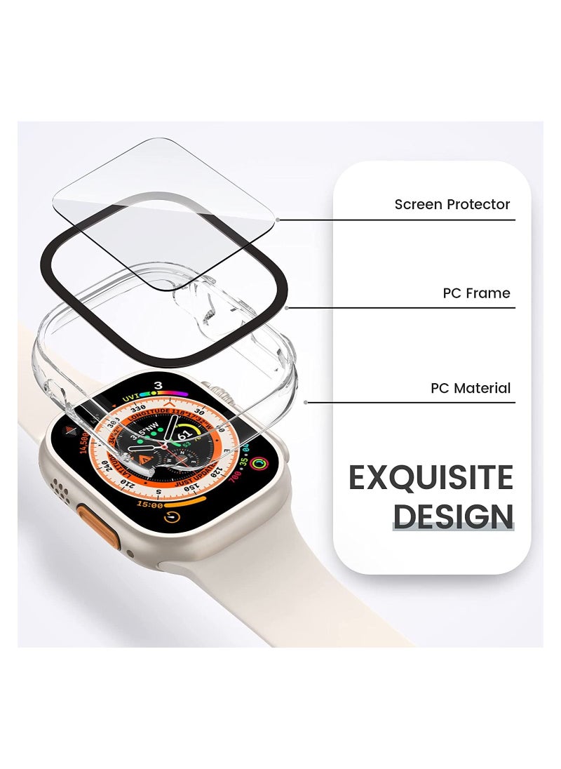 Generic - [2 Pack] for Apple Watch Ultra Case 49mm, Apple Watch Ultra 49mm Case with Tempered Glass Film & Hard PC & All-Aroud Shockproof Protective & Ultra-Thin Bumper Cover for iWatch Ultra 49mm - Image 1