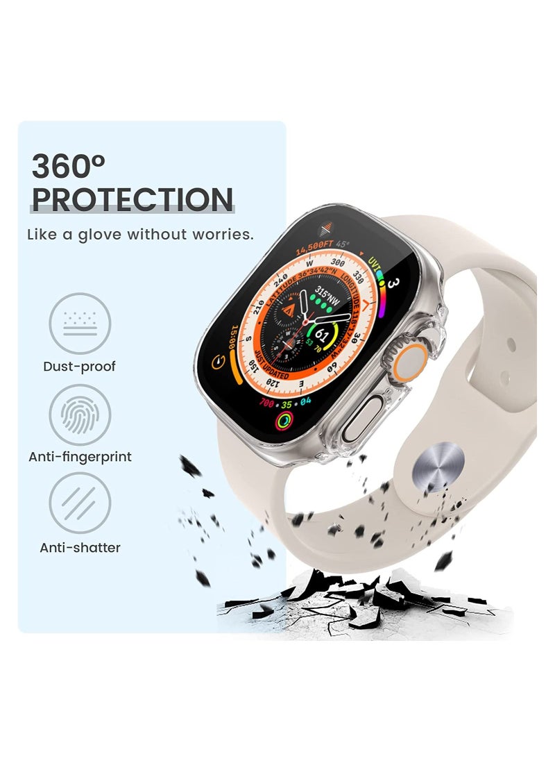 Generic - [2 Pack] for Apple Watch Ultra Case 49mm, Apple Watch Ultra 49mm Case with Tempered Glass Film & Hard PC & All-Aroud Shockproof Protective & Ultra-Thin Bumper Cover for iWatch Ultra 49mm - Image 1