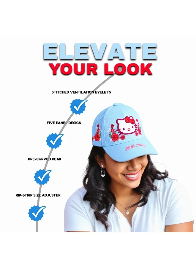 Sanrio Light Blue Sanrio Hello Kitty v6 Adult Premium Cap for Women | Best Price UAE