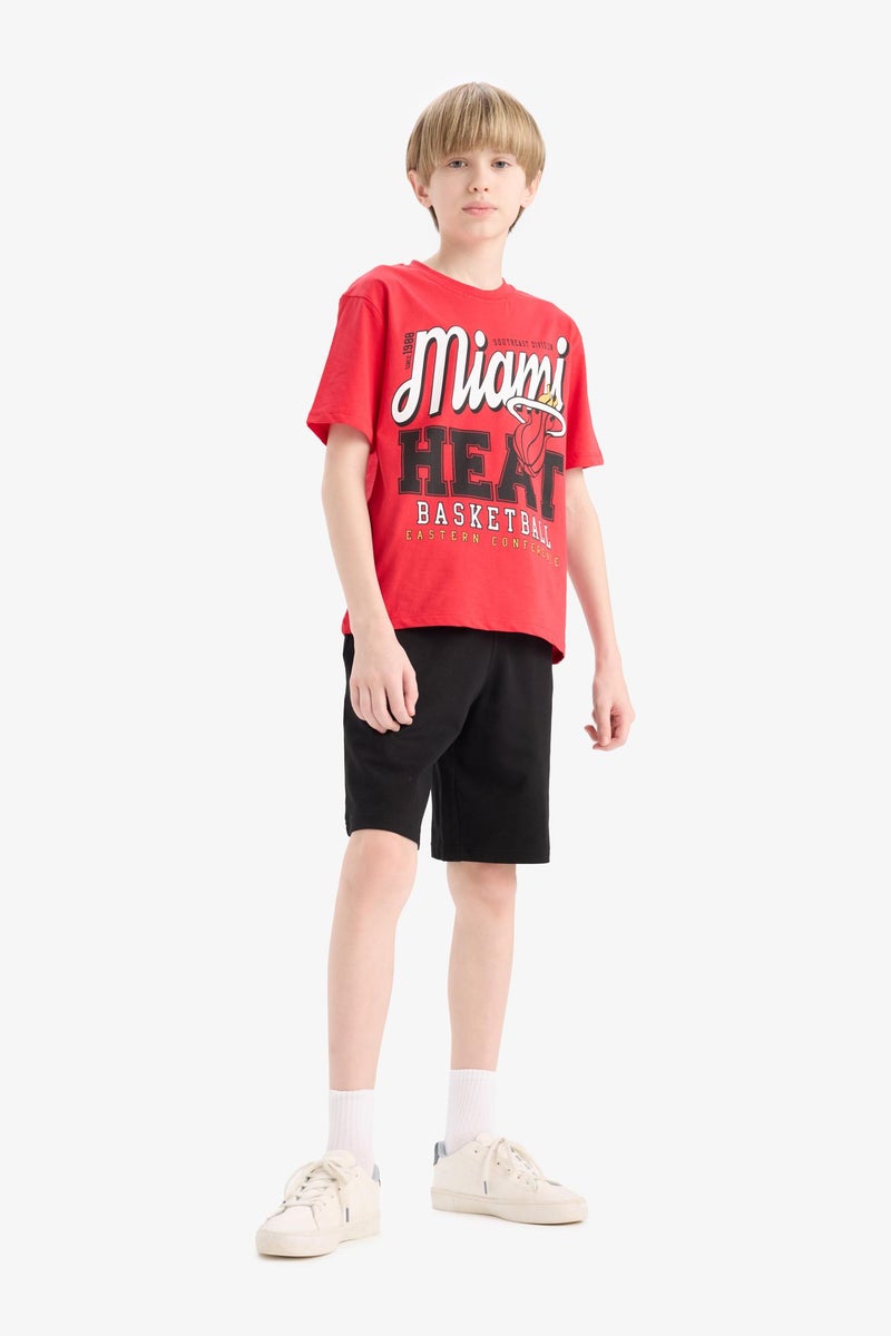 Boy New Regular Fit Licensed by the NBA Miami Heat Short Sleeve T Shirt