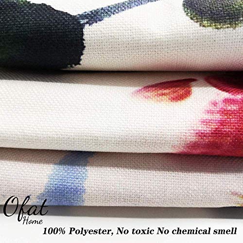 Ofat Home Chinese Ink Painting Doorway Curtain Carps Koi Fishes Japanese Noren Bring You Good Luck Tapestry for Wall Hanging Bedroom Divider Kitchen Partition Bathroom Door Decor, 33.5"x 59" - Image 4
