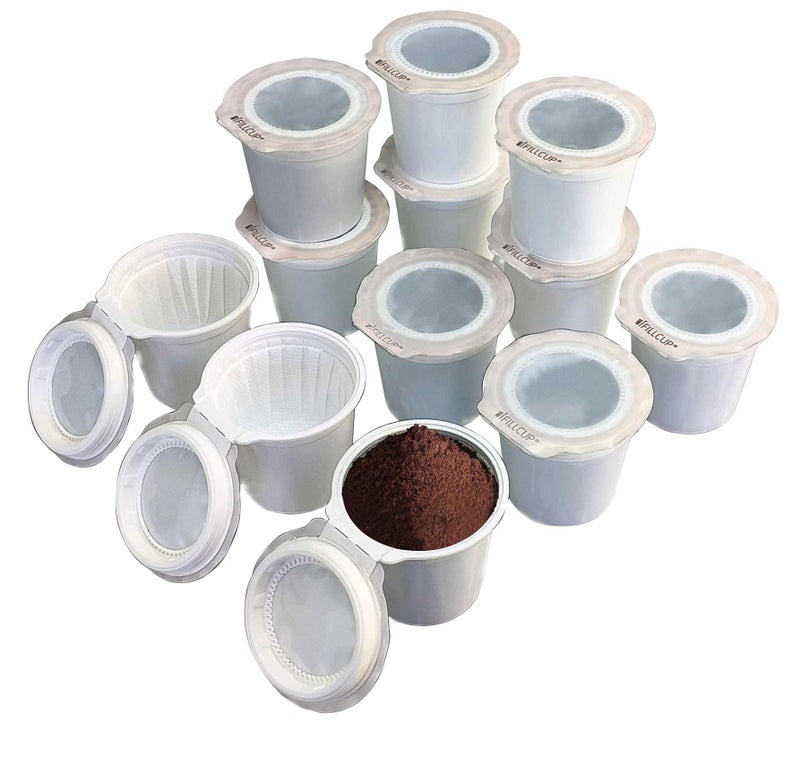 iFillCup iFillCup Refillable K Cups  Hold 50 More Coffee for Richer Larger Brew Universal K Cup Brewer Compatibility Gold Medal Champion Sponsor Reusable up to 5 Times  240 Pack White