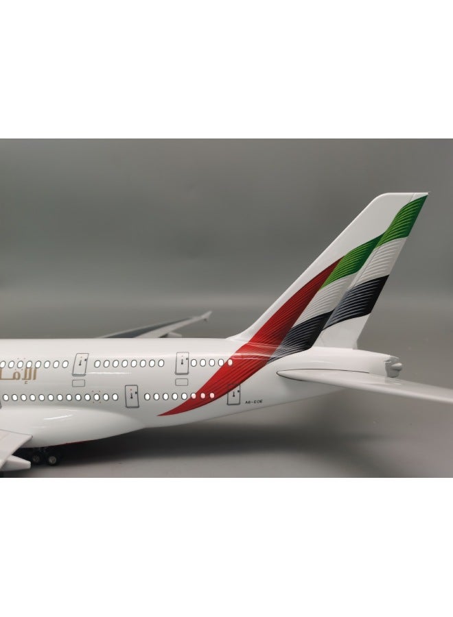 Super Large Passenger Plane 1:160 46cm A380 Emirates UAE Lighted Aviation Simulation Aircraft Model-Color:Arrival Emirates 380 With Wheels And No Lights  - Image 1