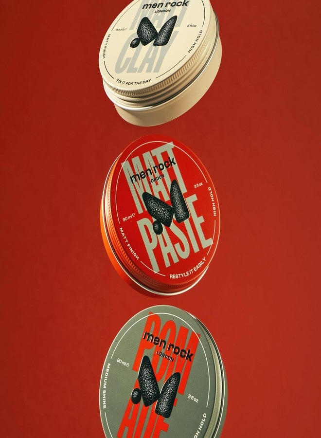 Men Rock Pomade - High Hold - Medium Shine - Hair Pomade for Men - Hair Clay for Men - Styling Clay - Styling Cream - Strong Hold Paste - 3 oz - Image 5