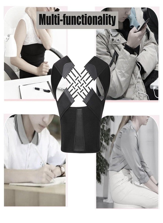 ZEDAN Neoprene Posture Corrector Belt for Men & Women | Adjustable Shoulder & Back Support Strap | Clavicle Support Brace | Helps Encourage Upright Posture | Lightweight Upper Back Support | Universal Size Belt - Image 2