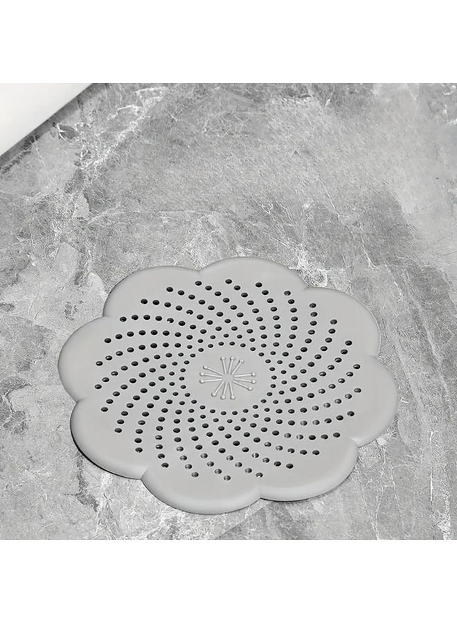 غطاء تصريف بلون أزرق سماوي مزخرف بنقشات زهرية، مصيدة للشعر والفتات، سهل التنظيف، واقي لحوض الاستحمام في الحمام - Image 5