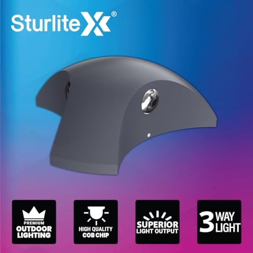 Sturlite Trivia 5Watt 3-Way LED Wall Light| 3K Color Temperature| Corrosion & Scratch Resistant| Aluminum Body with IP65-Weather Protection| Indoor & Outdoor Wall Mount Decorative Light - (Pack of 2) - Image 3