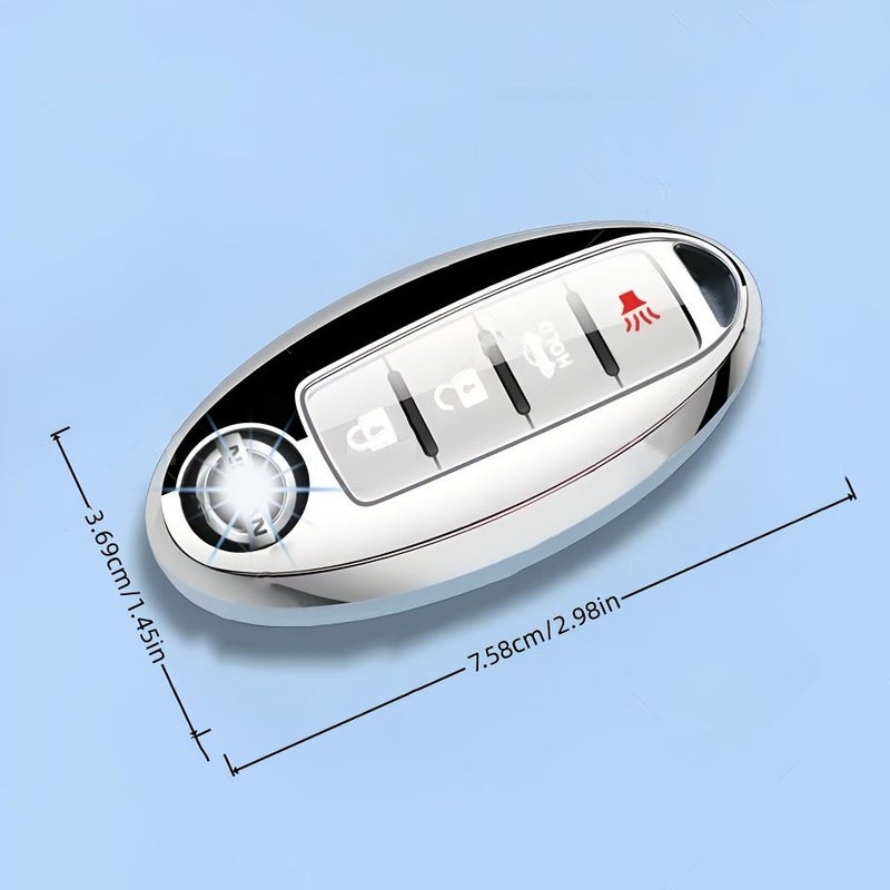 Synthetic Gemstone Blue Key Cover For Nissan Rogue Remote Case Soft TPU Material - Image 2