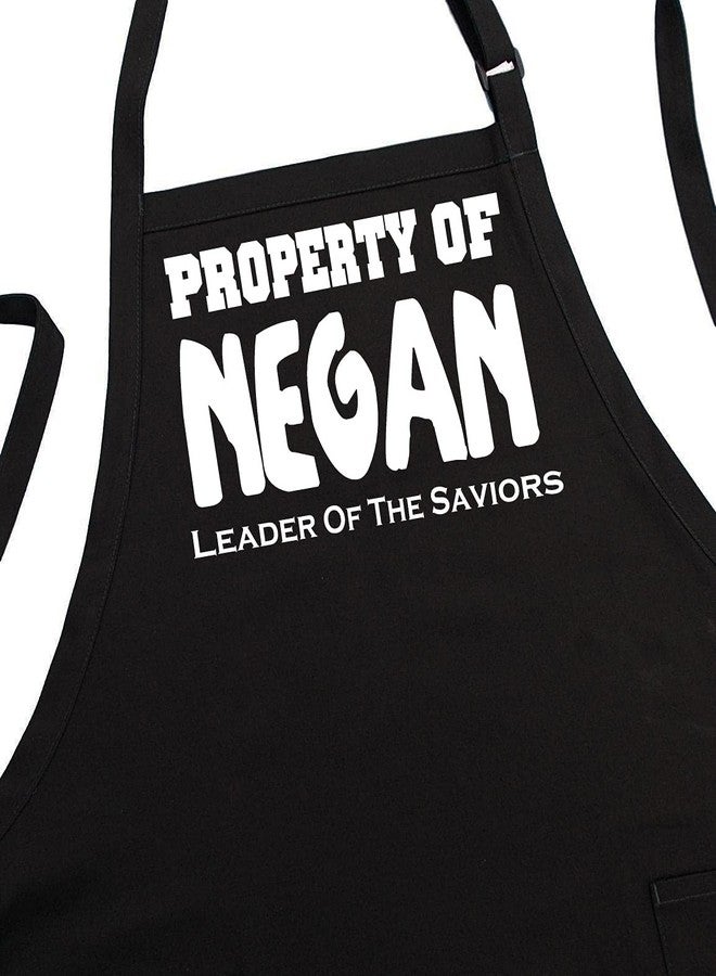 CoolAprons The Walking Dead "Negan" Cooking Apron, Adjustable Black Chef Apron With Pockets, Funny Kitchen Apron - Image 2