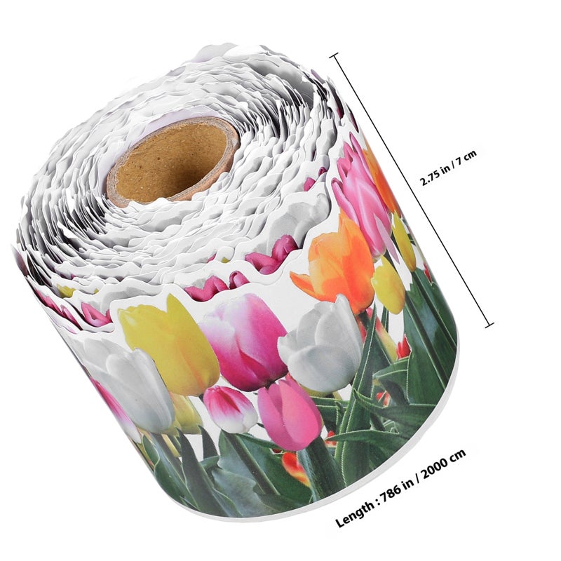 1 Roll of Decorative Border Paper Pattern Border Trim Cartoon Border Sticker - Image 2