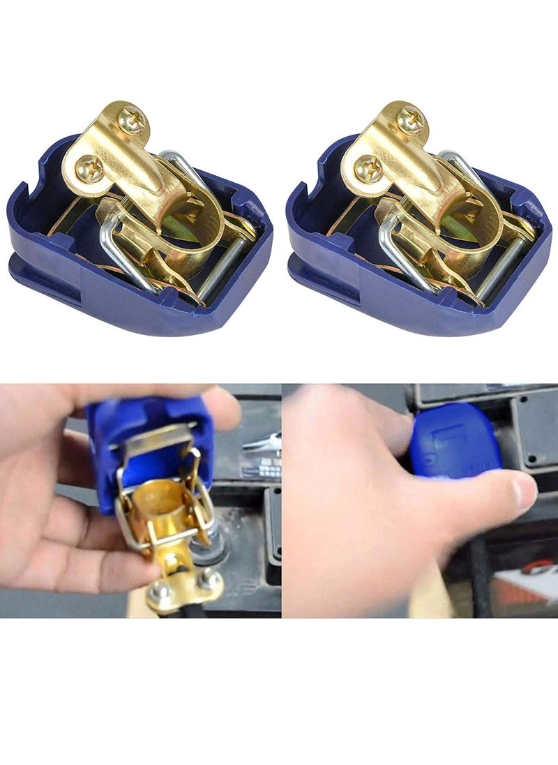 Excefore - Quick Release 12V Battery Terminals Clamps Connectors, 2 Pcs Battery Terminals Clamps Connectors Quick Disconnect Terminals for Car Caravan Motorhome (Red and Blue) - Image 1