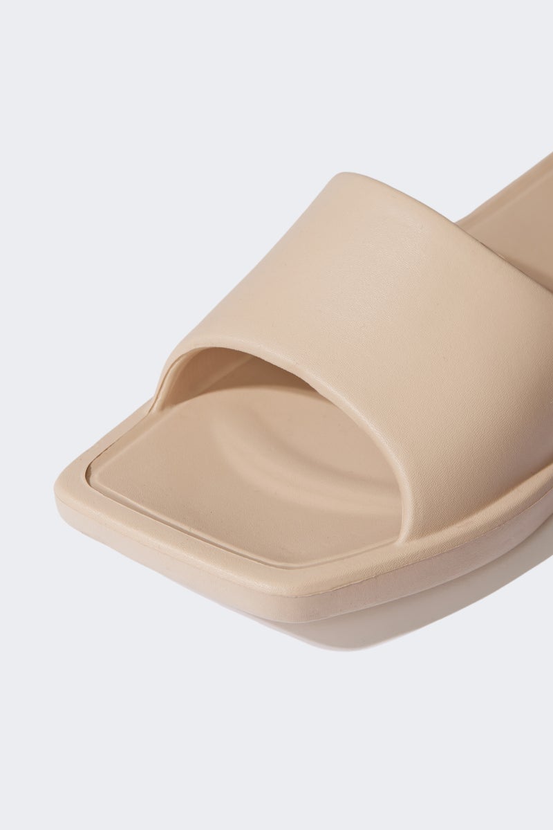 DeFacto Beige Woman Woman Flat Sole Eva Slippers Casual - Image 5