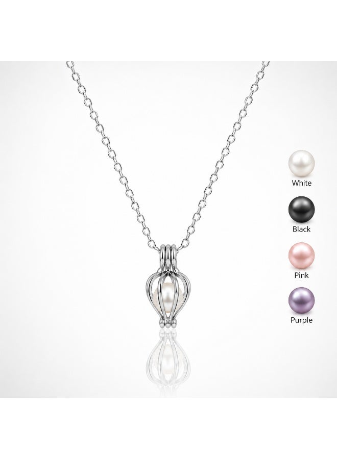 RAFAL Women's Pearl Oyster Necklace Set with Velvet Rose Box - Image 3