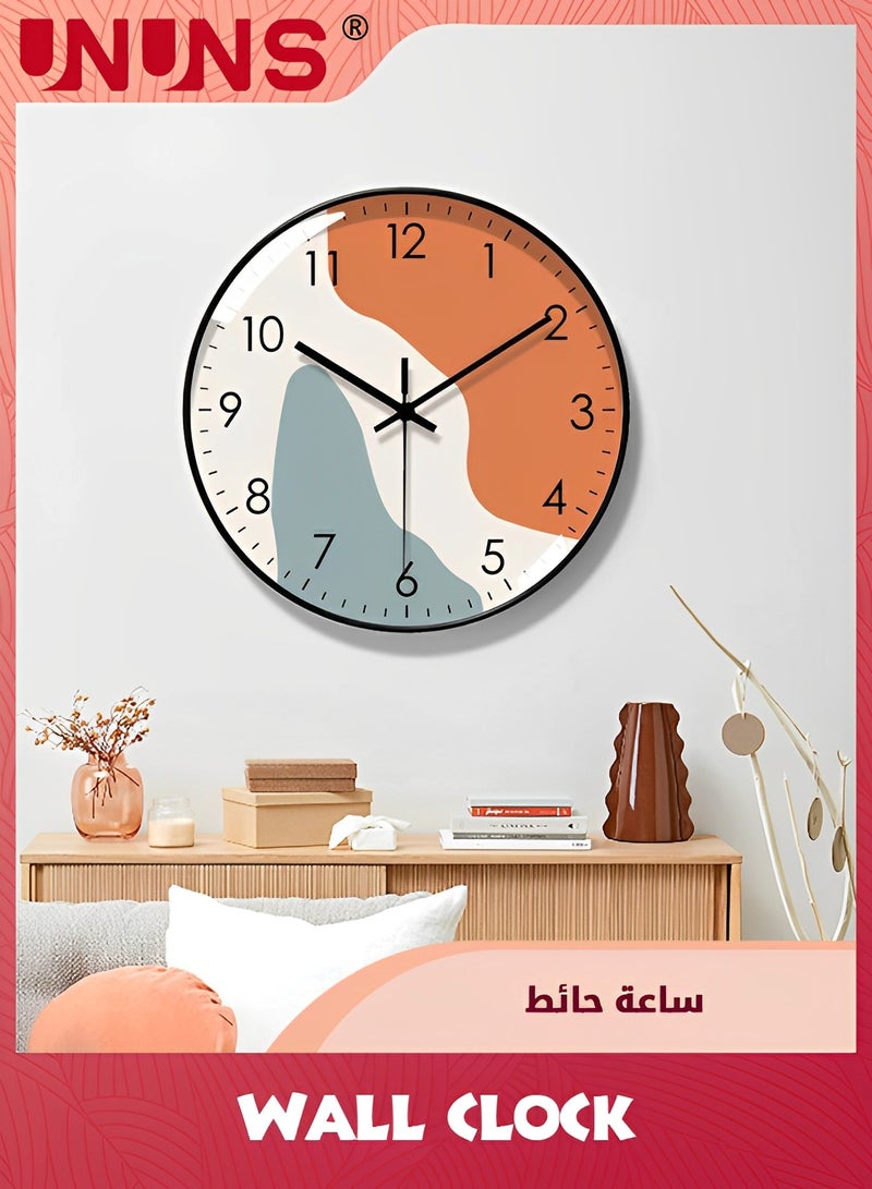 UNUNS Wall Clocks,12 Inch/30cm Silent Non Ticking Modern Wall Clock For Living Room Bedroom Kitchen Office Classroom Decor,Battery Operated - Image 1
