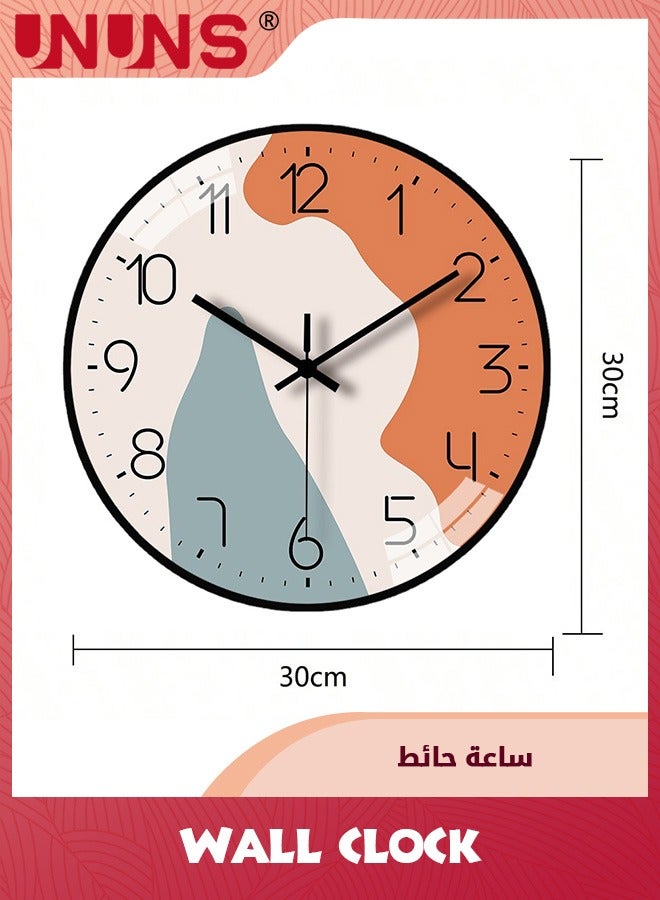 UNUNS Wall Clocks,12 Inch/30cm Silent Non Ticking Modern Wall Clock For Living Room Bedroom Kitchen Office Classroom Decor,Battery Operated - Image 3