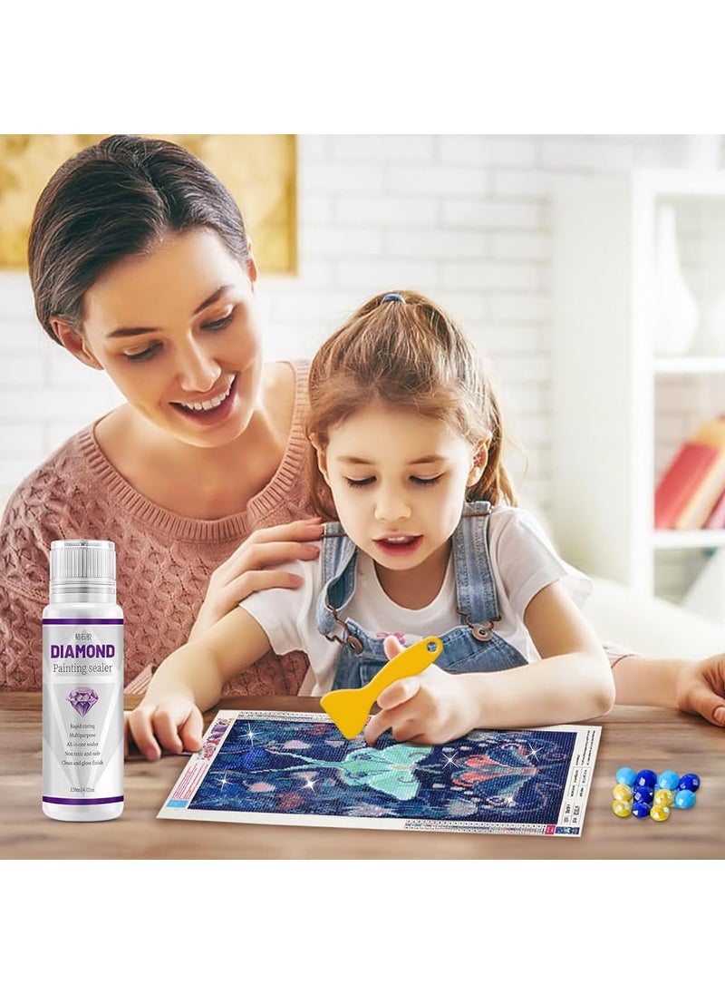 HASTHIP HASTHIP 120ML Diamond Painting Sealer 5D Diamond Art Glue Sealer Diamond Painting Glue Accessories Permanent Hold Shine Effect Sealer for Diamond Painting and Puzzle Glue  - Image 3