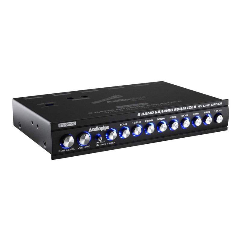 Audiopipe 9 Band Graphic Equalizer with 9 V LINE Driver (EQ-909X) - Image 1