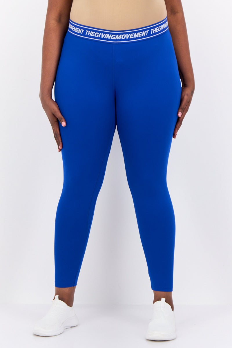 The Giving Movement Women Sportswear Fit Training Leggings, Blue - Image 1