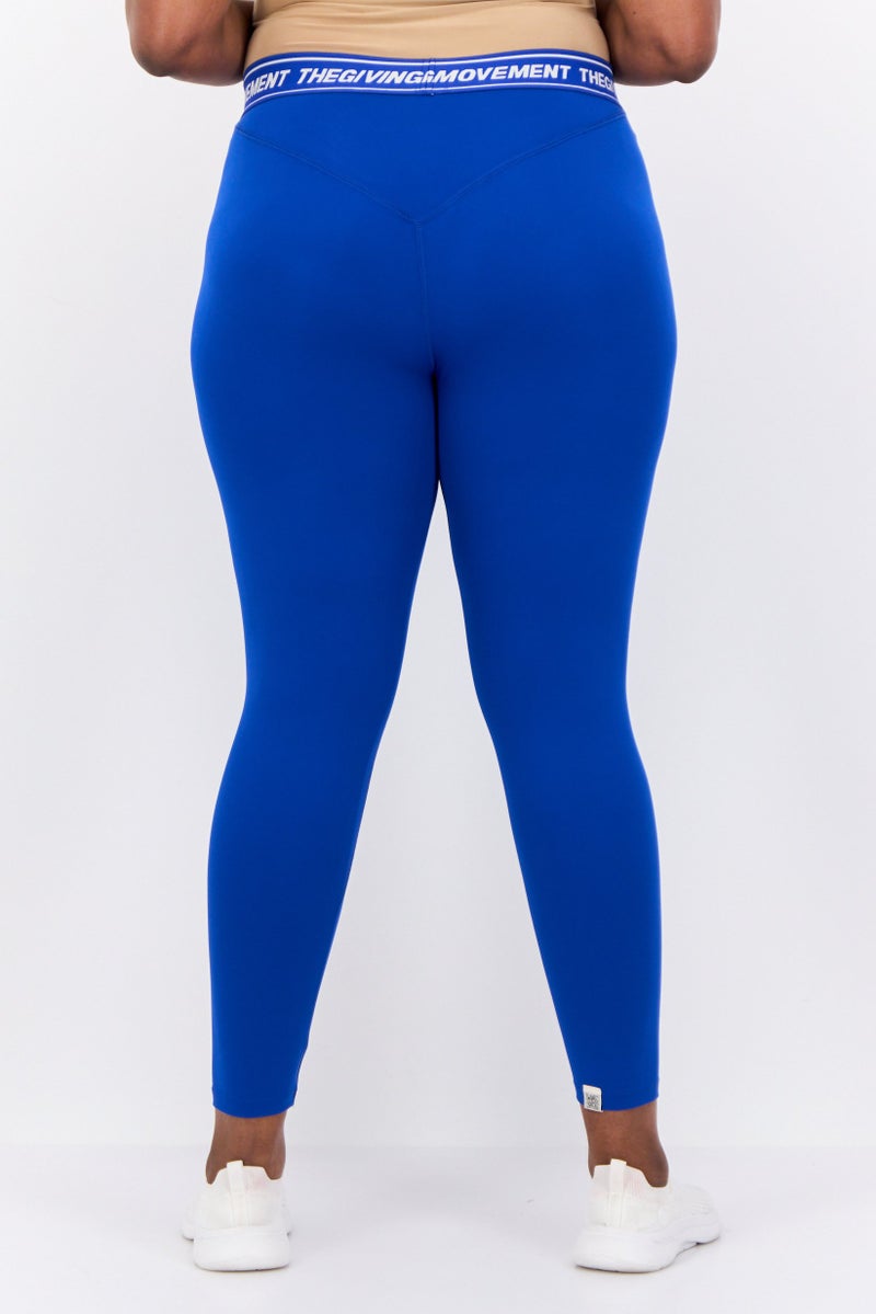 The Giving Movement Women Sportswear Fit Training Leggings, Blue - Image 3