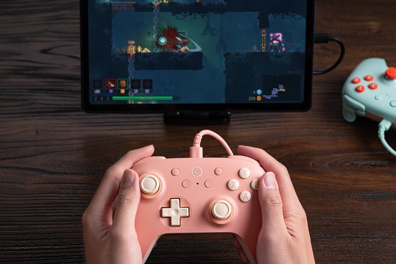 8Bitdo Ultimate 2C Wired Controller for Windows PC and Android, with 1000Hz Polling Rate, Hall Effect Joysticks and Hall Triggers, and Remappable L4/R4 Bumpers (Peach) - Image 3