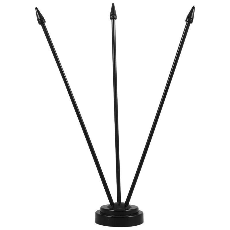 2 Pcs Black Mini Flagpole Desk Stand Portable Flag Holder For Office Meeting Decor - Image 5