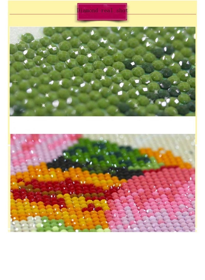 Captaintech DIY 5D Diamond Painting by Number Kit Cute Tiger Rhinestone Embroidery Cross Stitch Ornaments Arts Craft Canvas Wall Decor Full Drilled Round Beads Diamond Painting Cross Stitch 23X30 cm - Image 4