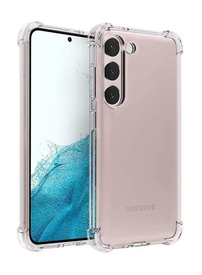 إيف Samsung Galaxy S23 Clear Cover Case Soft TPU المطاط الشفافة السيليكون الظهر الظهر الواقي من الصدمة الزاوية المعززة - Image 1