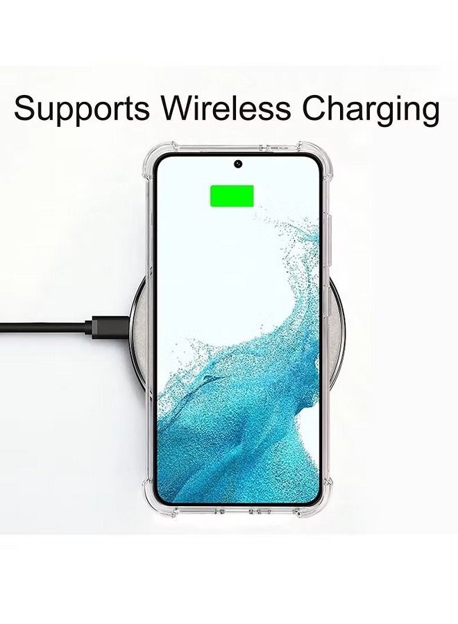 إيف Samsung Galaxy S23 Clear Cover Case Soft TPU المطاط الشفافة السيليكون الظهر الظهر الواقي من الصدمة الزاوية المعززة - Image 2