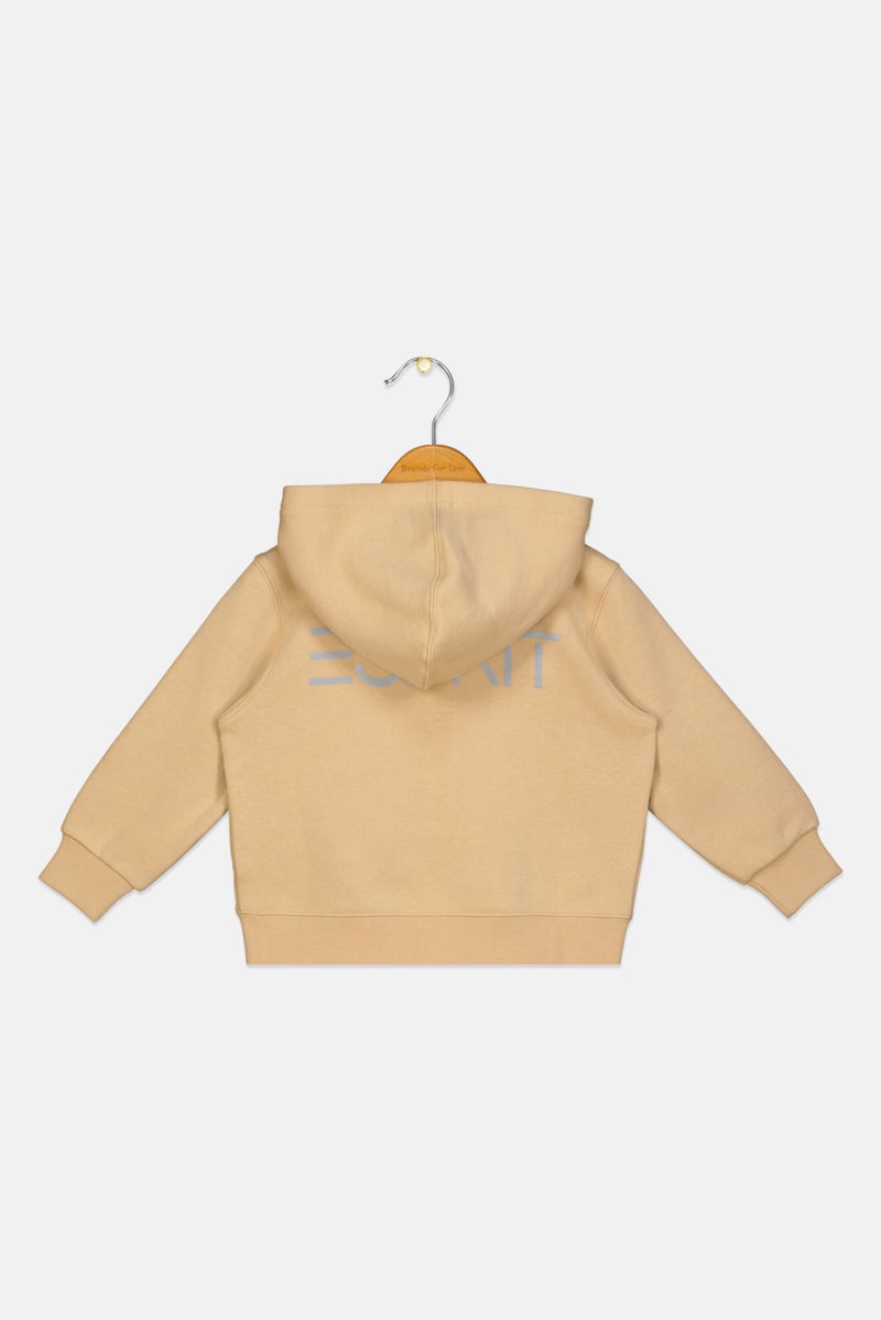 ESPRIT Kids Boy Embroidered Logo Hoodie, Light Tan  - Image 2