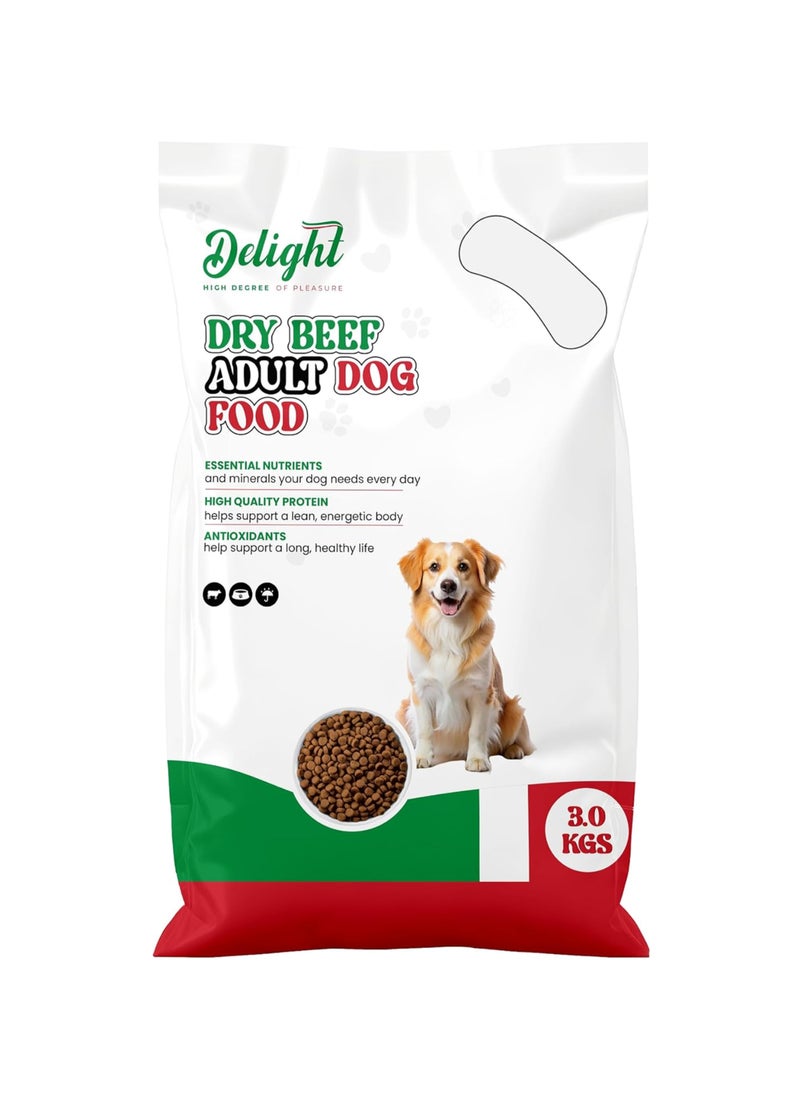 Delight Dry Adult Dog Food Beef Flavor - Image 3
