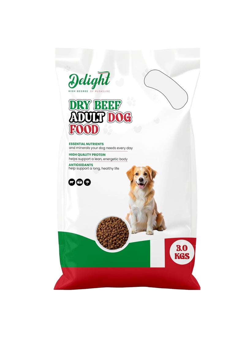 Delight Dry Adult Dog Food Beef Flavor - Image 1