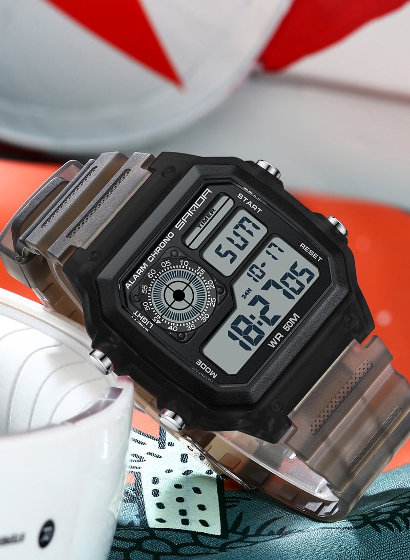 Sanda Digital Watch Men Sport Chronograph Date Lady Wristwatch TPU Band Week 50m Waterproof unisex Electronic Clock Gift - Image 3