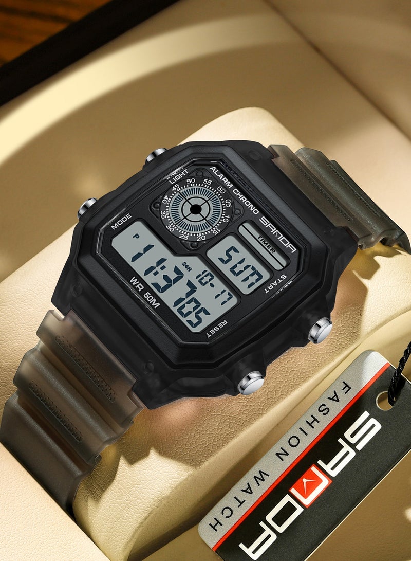 Sanda Digital Watch Men Sport Chronograph Date Lady Wristwatch TPU Band Week 50m Waterproof unisex Electronic Clock Gift - Image 2