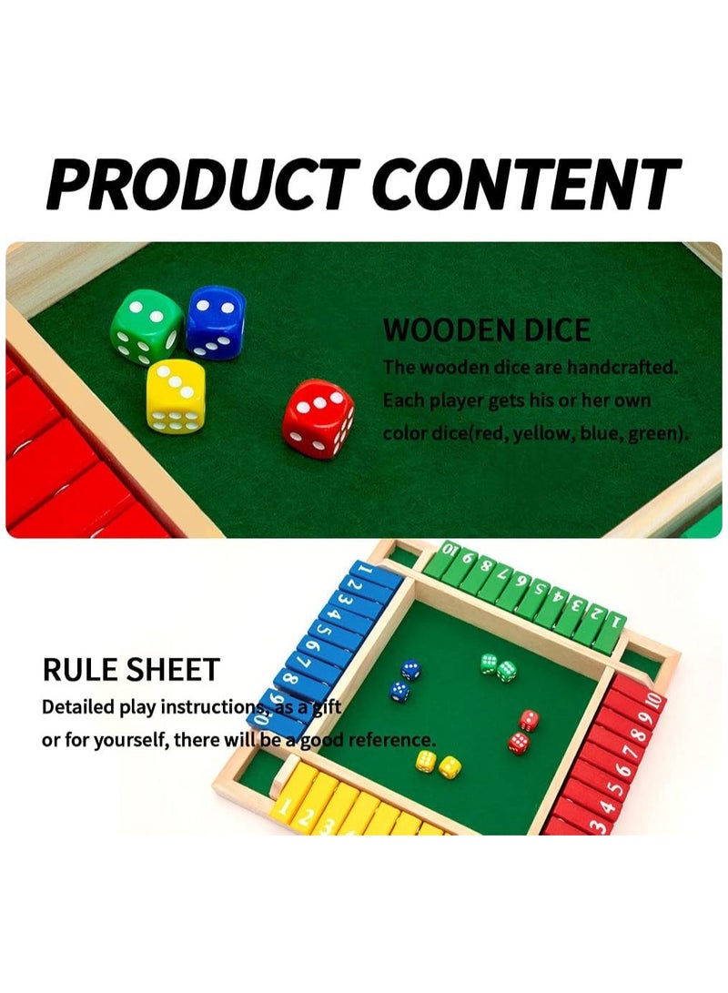 general Shut The Box Dice Game A 2-4 player family board game for adults and children A classic 8-dice game perfect for classrooms, homes, and parties - Image 4