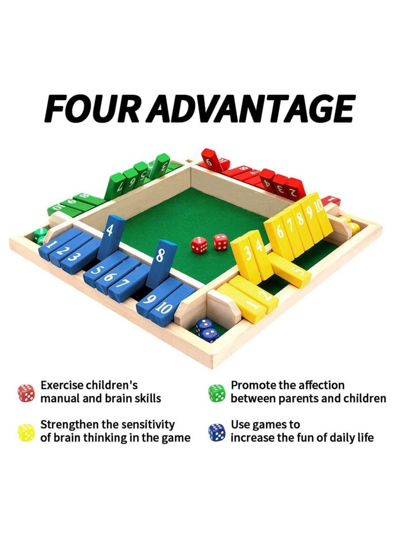 general Shut The Box Dice Game A 2-4 player family board game for adults and children A classic 8-dice game perfect for classrooms, homes, and parties - Image 5