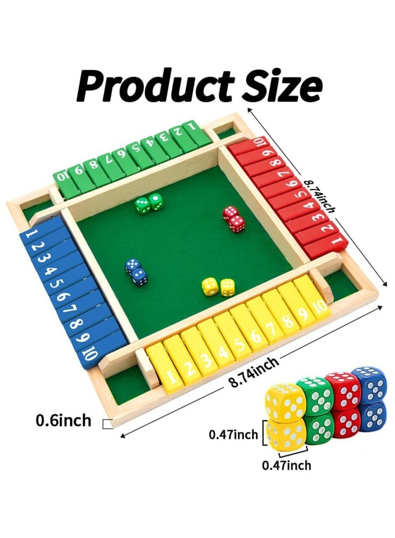 general Shut The Box Dice Game A 2-4 player family board game for adults and children A classic 8-dice game perfect for classrooms, homes, and parties - Image 2