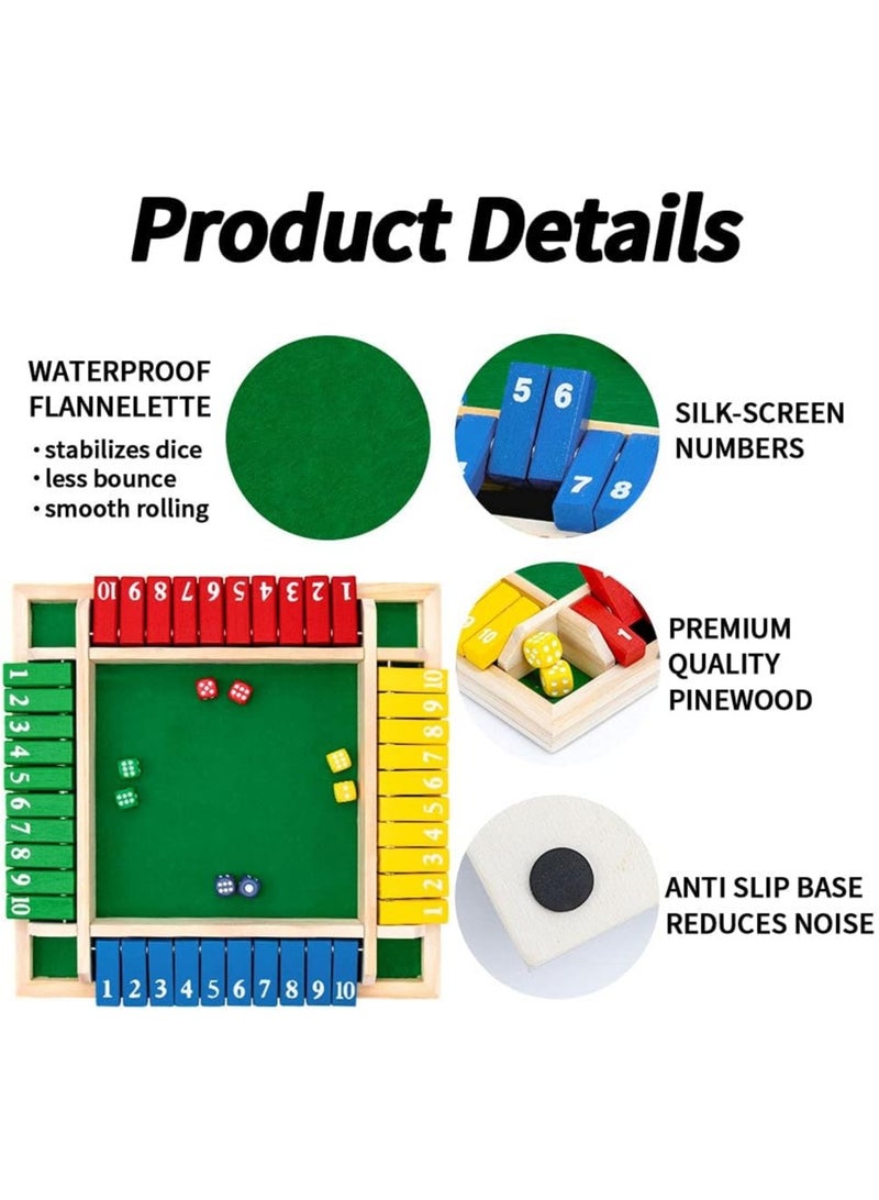 general Shut The Box Dice Game A 2-4 player family board game for adults and children A classic 8-dice game perfect for classrooms, homes, and parties - Image 3